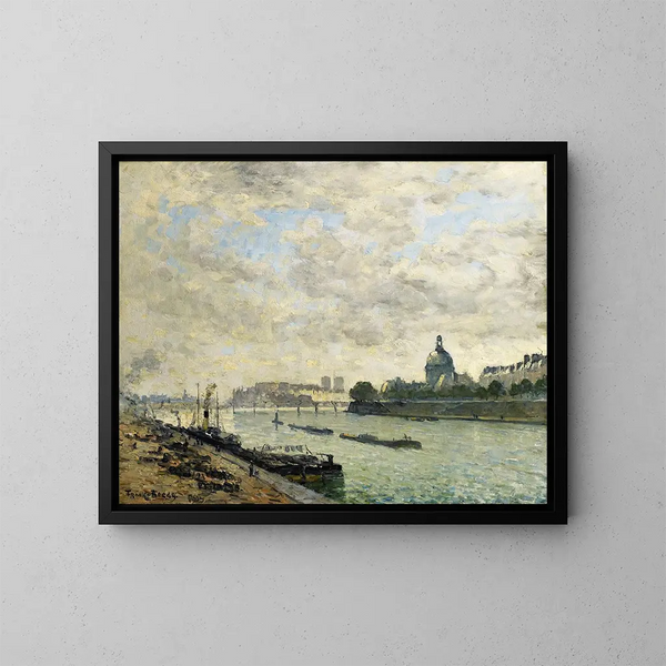 Die Ufer der Seine in Paris - Frank Myers Boggs — gerahmtes Bild an der Wand
