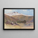 Paesaggio con montagna e burrone - Frank Wright — quadro incorniciato alla parete