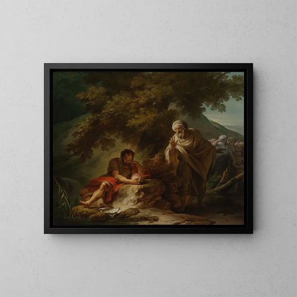Democrito tra gli Abderiti - François-André Vincent — quadro incorniciato alla parete