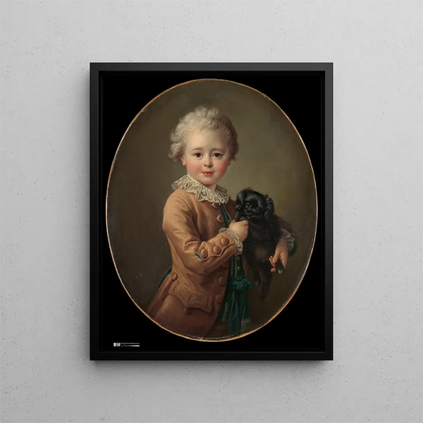 FranoisHubert Drouais - Boy with a black spaniel.webp