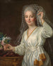Portrait einer jungen Frau in einer Vestalin - François-Hubert Drouais — Ansicht des Kunstwerks