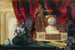 Stillleben mit einer vergoldeten Bronzeuhr und einer Sèvres-Porzellanvase - François-Léonard Dupont — Ansicht des Kunstwerks