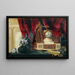 Stillleben mit einer vergoldeten Bronzeuhr und einer Sèvres-Porzellanvase - François-Léonard Dupont — gerahmtes Bild an der Wand