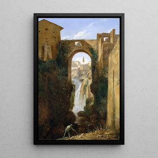 FranoisMarius Granet - Ponte San Rocco and Waterfalls Tivoli.webp