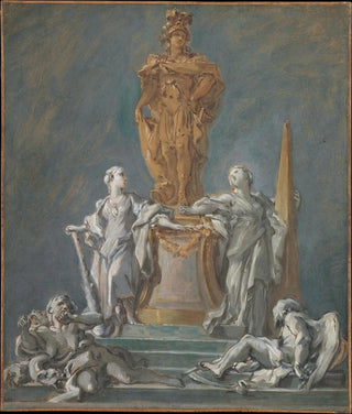 Franois Boucher - Study for a Monument to a Princely Figure.webp
