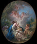 Madonna con Bambino, San Giovanni Battista giovane e angeli - François Boucher — vista dell’opera
