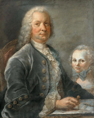Franois Dorly - Portrait of an architect with a little girl.webp