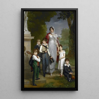 Franois Grard - Portrait of LouiseAntoinetteScholastique Guhneuc Madame la Marchale Lannes Duchesse de Montebello with her Children.webp
