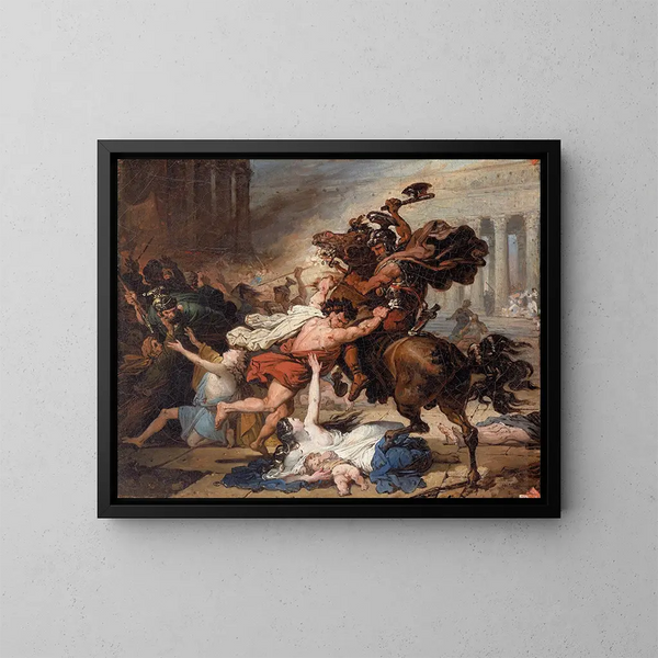 Studie zur Zerstörung Jerusalems durch die Römer - François Joseph Heim — gerahmtes Bild an der Wand