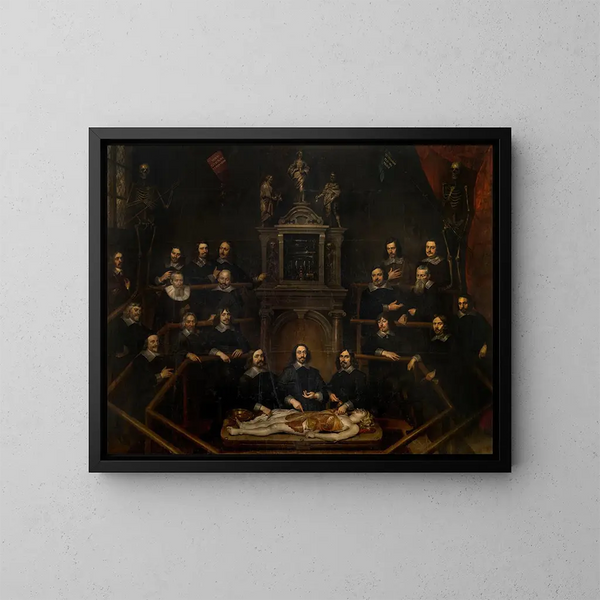 La leçon d'anatomie du Dr Joannes van Buyten - Frans Denys — gerahmtes Bild an der Wand