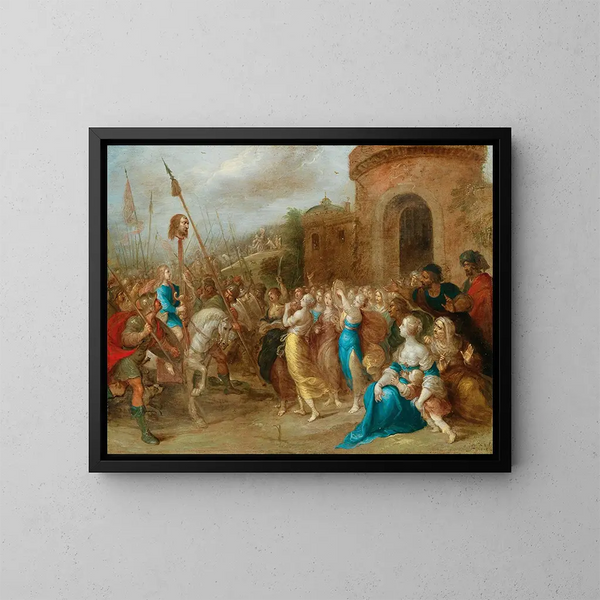 Der Triumph des David - Frans Francken der Jüngere — gerahmtes Bild an der Wand
