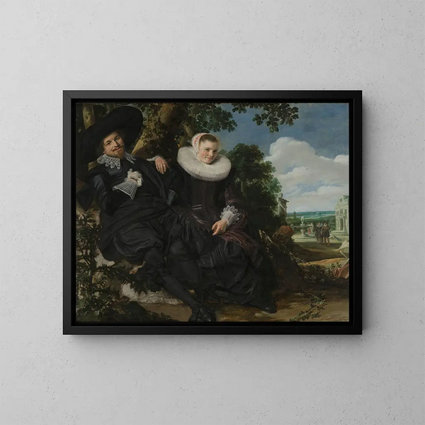 Portrait eines Paares, wahrscheinlich Isaac Abrahamsz Massa und Beatrix van der Laen - Frans Hals — gerahmtes Bild an der Wand