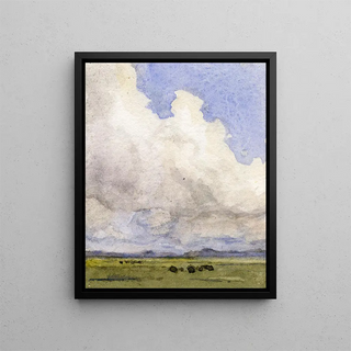 Frans Smissaert - Hoge wolkenlucht boven weilanden.webp