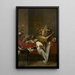Korb mit Wildfrüchten und Blumenvasen auf einem Tisch - Frans Snyders — gerahmtes Bild an der Wand