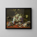 Natur stillleben mit Trauben und Wild - Frans Snyders — gerahmtes Bild an der Wand