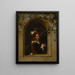 Mann mit Pfeife am Fenster - Frans van Mieris der Ältere — gerahmtes Bild an der Wand