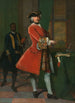 Portrait painting of Jan Pranger and a submissive servant - Frans van der Mijn — artwork view