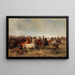 Un gregge di cavalli - Franz Adam — quadro incorniciato alla parete