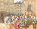 Ein belebter Blumenmarkt - Franz Alt — Ansicht des Kunstwerks