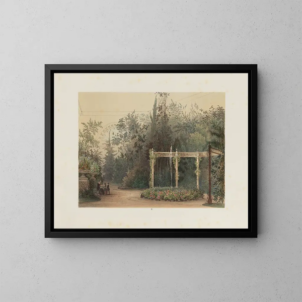 Der Wintergarten im kaiserlichen und königlichen Hofburg in Wien - Franz Antoine — gerahmtes Bild an der Wand