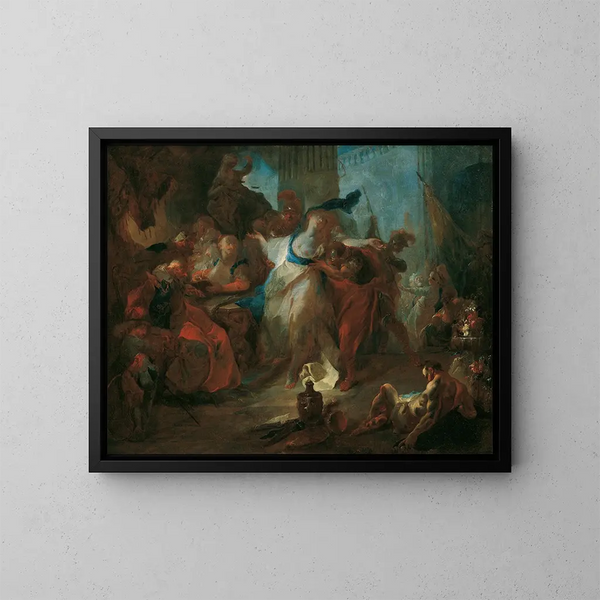 Susanne vor den Richtern - Franz Anton Maulbertsch — gerahmtes Bild an der Wand