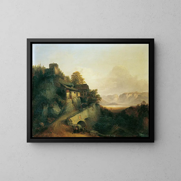 Route de montagne en Tyrol - Franz Barbarini — gerahmtes Bild an der Wand