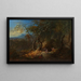 Landscape painting with an unobstructed view on the left - Franz Christoph Janneck — framed artwork on a wall