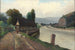 Flusslandschaft mit der Gansmädchen - Franz Demel — Ansicht des Kunstwerks