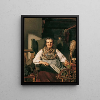 Franz Eybl - Eine Ramsauer Buerin am Spinnrad.webp