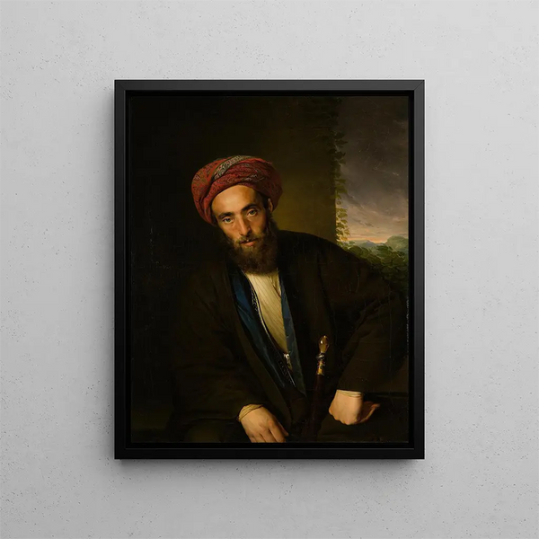 armeno seduto - Franz Eybl — quadro incorniciato alla parete