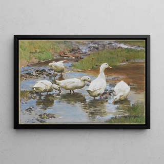 Franz Grsse - Enten am Wasser.webp