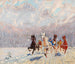 Schlittenrennen im Winter - Franz Hienl-Merre — Ansicht des Kunstwerks