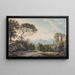 Vista di Tivoli attraverso la valle del Tevere al tramonto - Franz Kaisermann — quadro incorniciato alla parete
