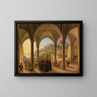 Franz Ludwig Catel - Blick auf Amalfi aus der Vorhalle des Doms.webp