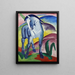 Blaues Pferd I - Franz Marc — gerahmtes Bild an der Wand