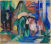 Drei Pferde am Waldrand - Franz Marc — Ansicht des Kunstwerks