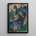 Due cavalli blu - Franz Marc — quadro incorniciato alla parete