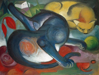 Franz Marc - Two Cats Blue and Yellow.webp