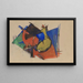 Due cervi sdraiati - Franz Marc — quadro incorniciato alla parete