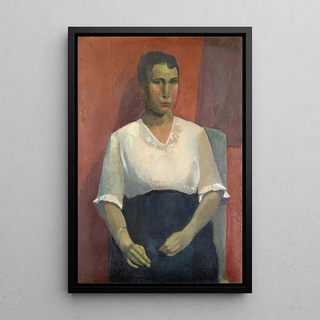 Franz Marent - Portrait Of A Lady In A White Blouse.webp