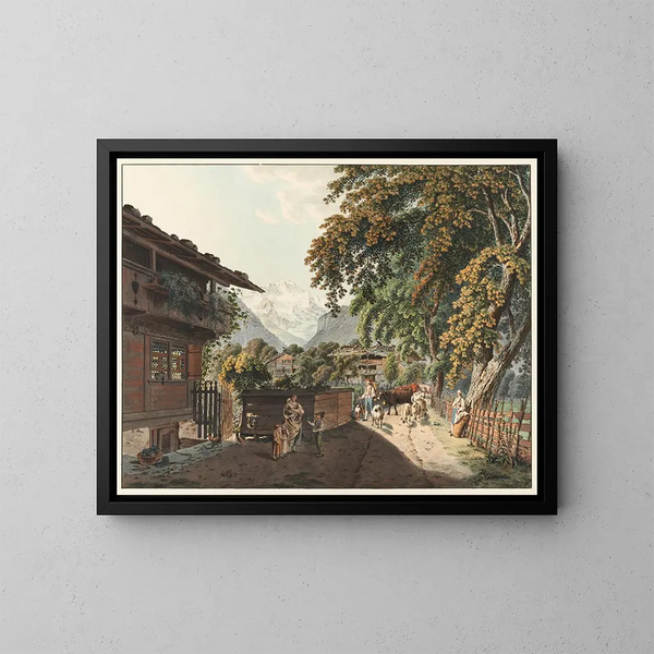 Le Retour des Alpes - Franz Niklaus König — quadro incorniciato alla parete