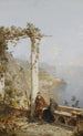 Amalfi sopra la baia di Napoli - Franz Richard Unterberger — vista dell’opera