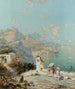 Ansicht der Amalfiküste im Sommer - Franz Richard Unterberger — Ansicht des Kunstwerks