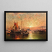 In der venezianischen Lagune - Franz Richard Unterberger — gerahmtes Bild an der Wand