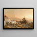 sulla Veranda con Napoli sullo sfondo - Franz Richard Unterberger — quadro incorniciato alla parete