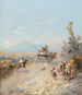 En route vers Pompéi avec le Vésuve au loin - Franz Richard Unterberger — vista dell’opera