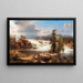 Kaskadierende Donnerwelle - Franz Richard Unterberger — gerahmtes Bild an der Wand