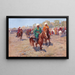 Market Day in Central Asia - Franz Roubaud — framed artwork on a wall