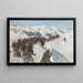 Traversée par Argutinsky à travers les montagnes enneigées du Caucase en 1853 - Franz Roubaud — framed artwork on a wall