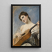 The Guitar Player - Franz Russ the Younger — framed artwork on a wall